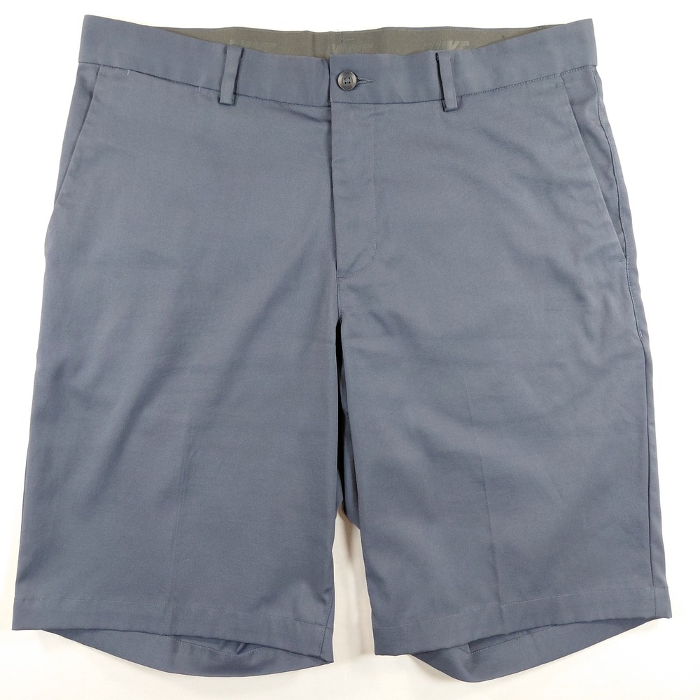 Nike Dri-FIT Mens 32 Blue Flat Front Golf Shorts Performance Stretch